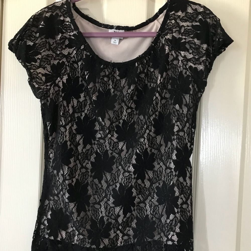 Black lace blouse